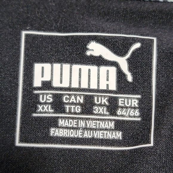 Puma Golf LS Black Quarter Zip Unisex Athletic Pullover "Coleman" - Size XXL - Picture 7 of 9